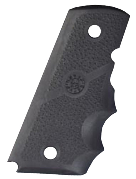 Hogue 43000 1911 Officer Model Cobblestone Rubber Grip Black Finger Grooves