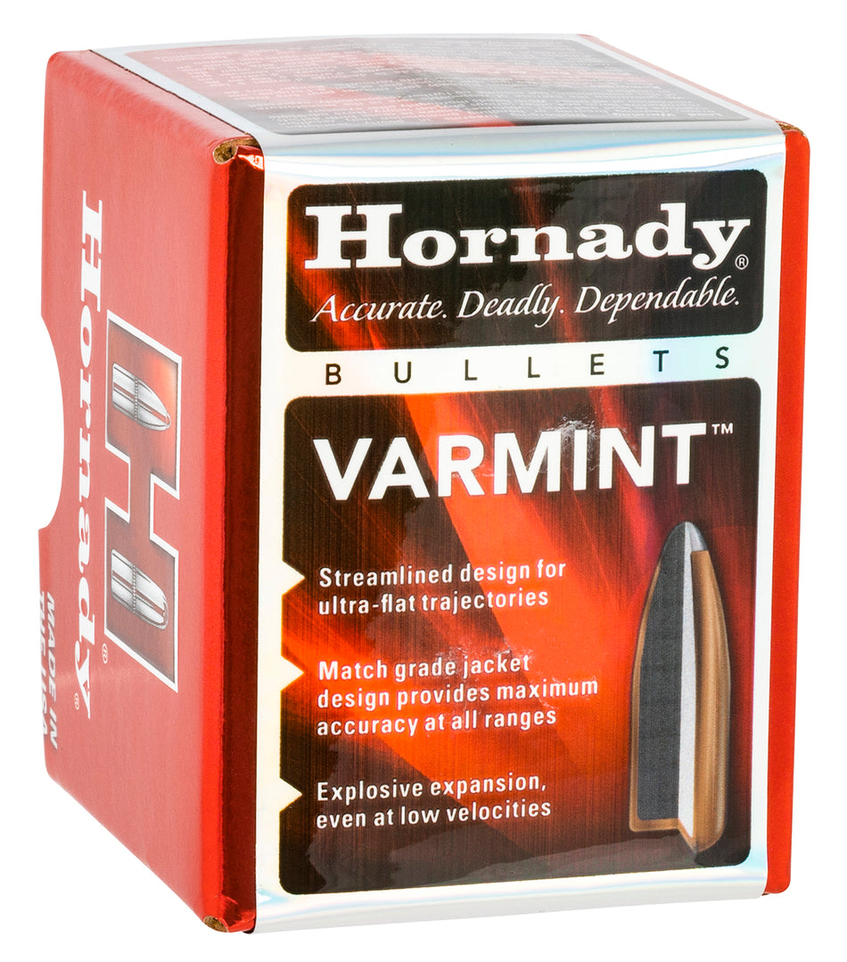 Hornady Traditional Varmint 22 Cal .224 55gr Spire Point Bullets 100/Box