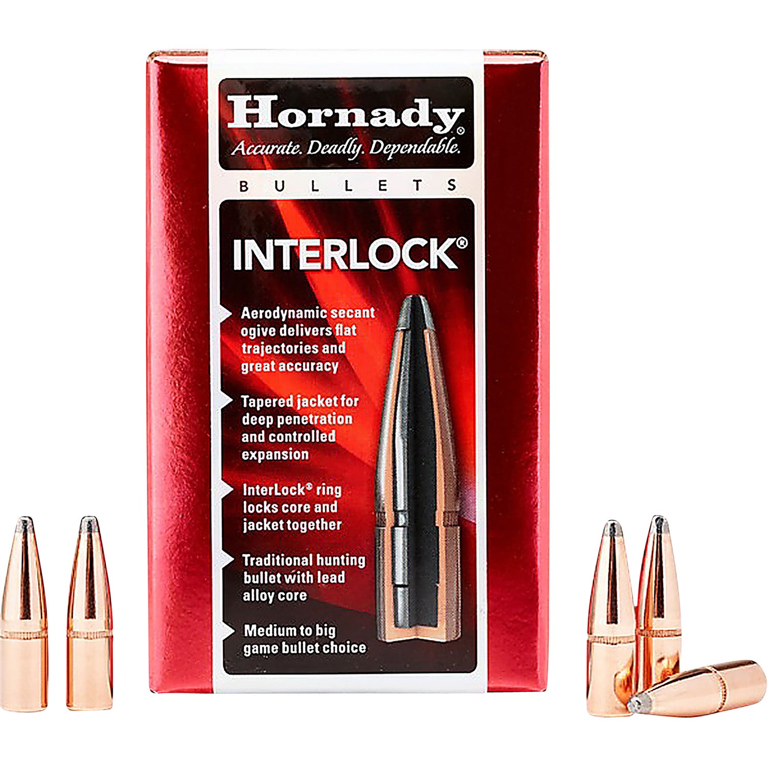 Hornady InterLock 270 Cal .277 150gr Spire Point Bullets 100/Box