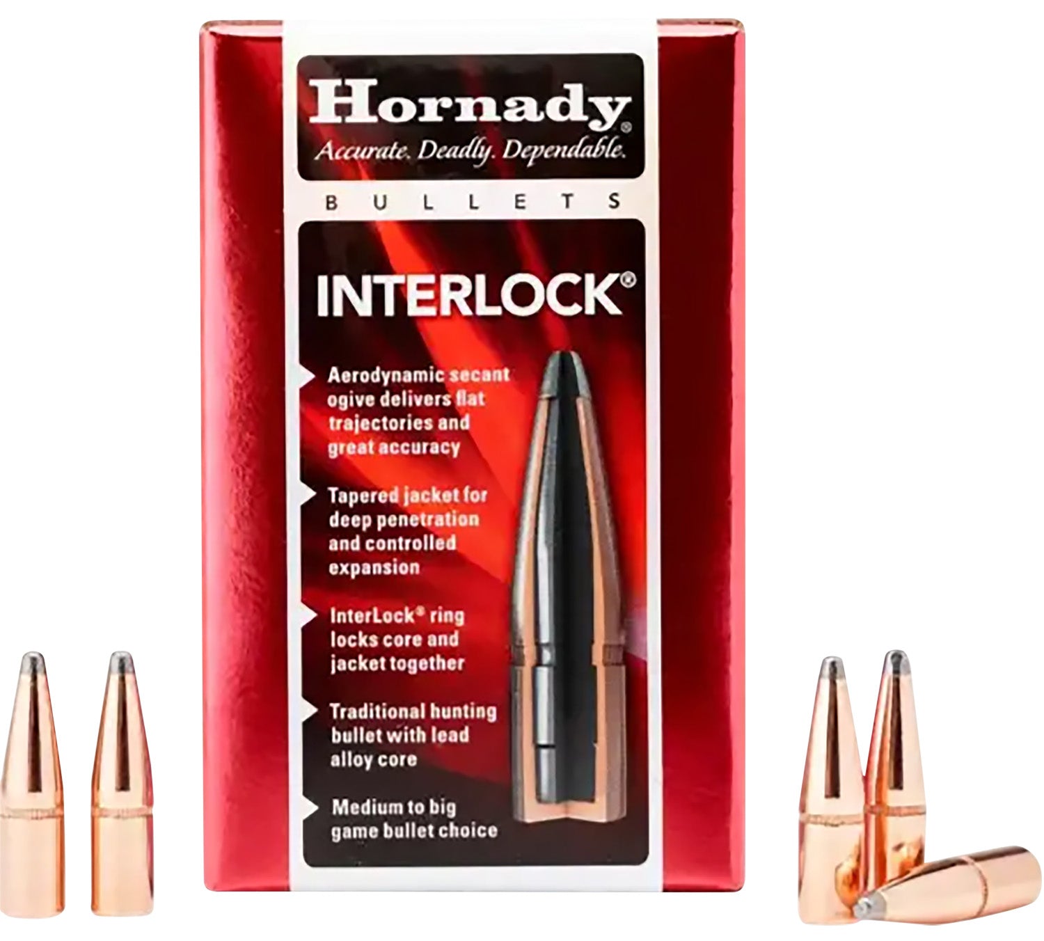 Hornady InterLock 8mm .323 150 gr Soft Point Bullets 100/Box