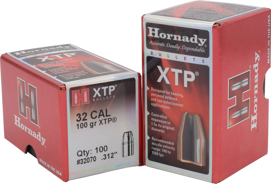 Hornady XTP 32 Cal .312 100 gr Hollow Point Bullets 100/Box