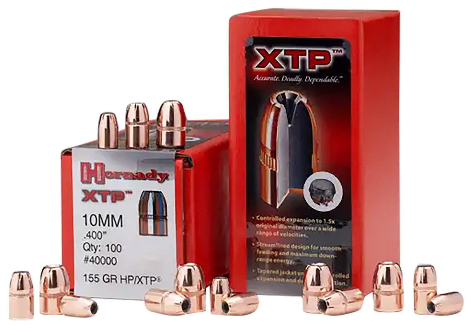 Hornady XTP 10mm Auto .400 155 gr Hollow Point Reloading Bullets 100/Box