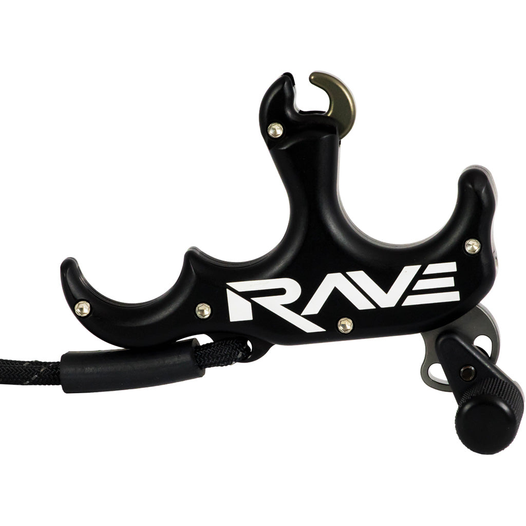 Tru Ball Rave Archery Release 3 Finger Black Handle