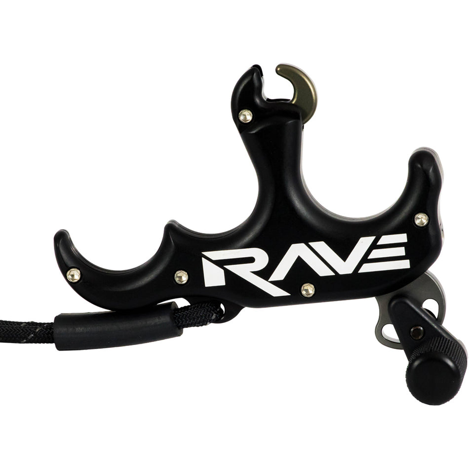 Tru Ball Rave Archery Release 3 Finger Black Handle