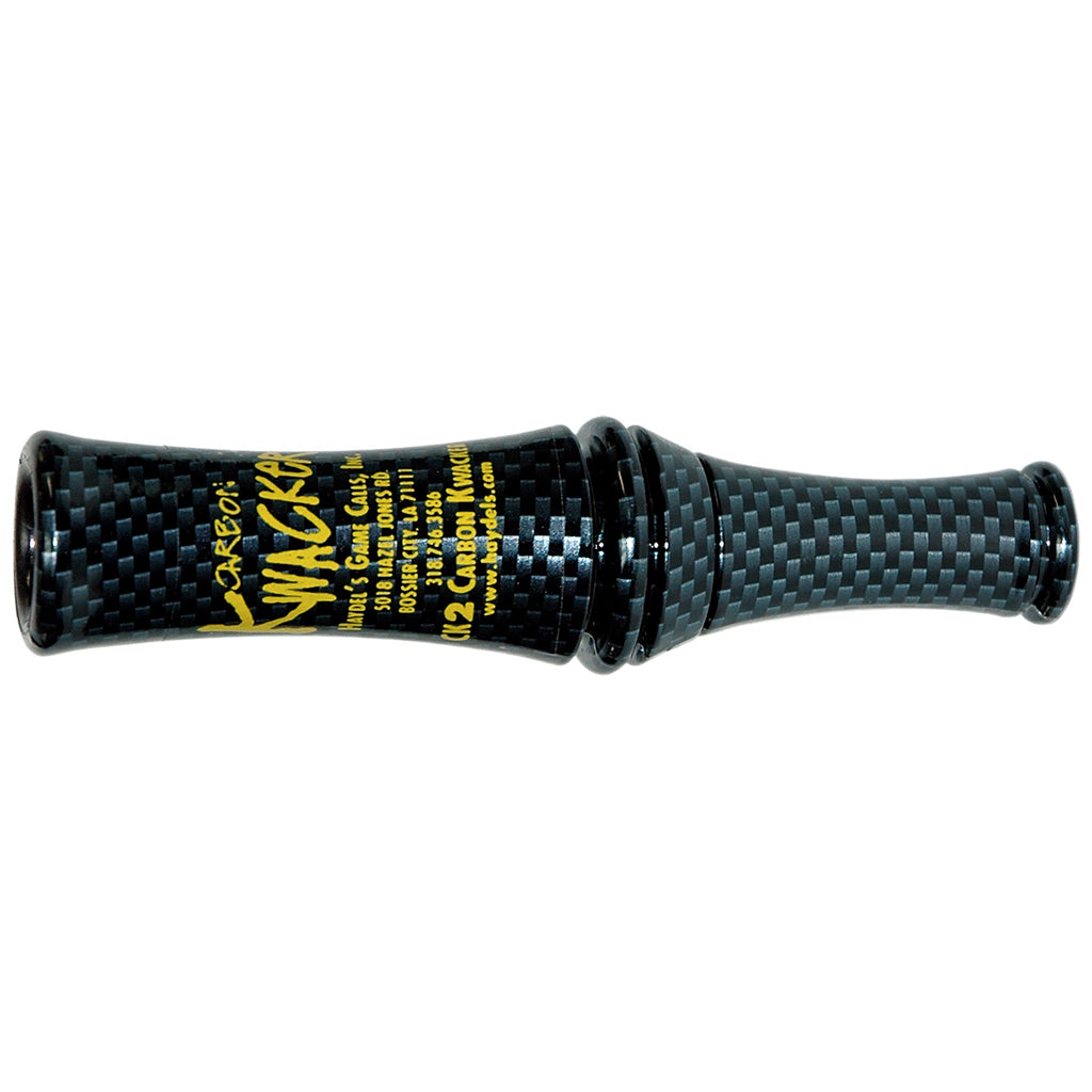 Haydels Double Reed Carbon Kwacker Mallard Call Carbon Finish