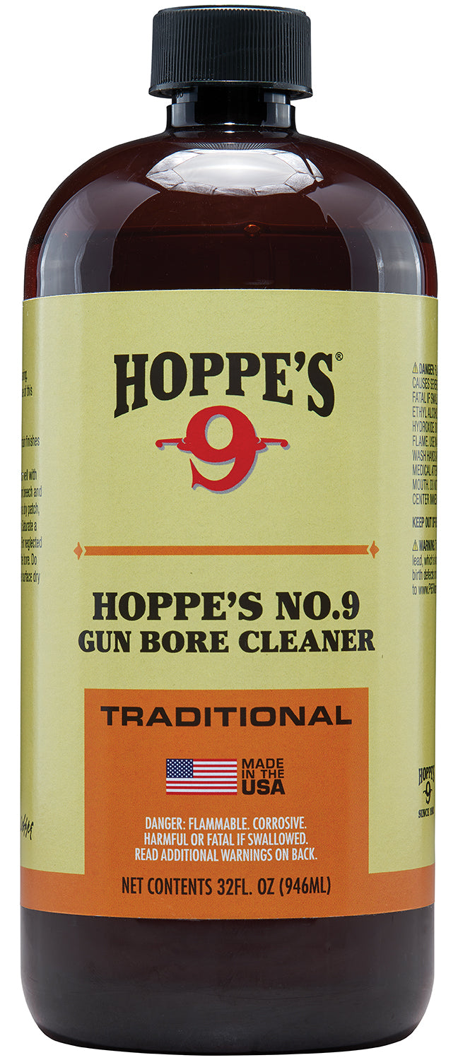 Hoppe's No. 9 Bore Cleaning Solution 932 32 oz Quart Removes Powder Carbon and Lead
