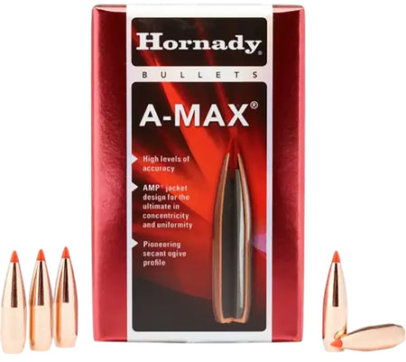 Hornady A-MAX 30 Cal .308 168 gr Match Bullets 100/Box
