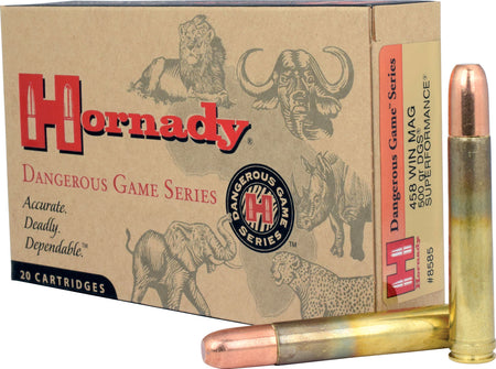 Hornady Superformance Dangerous Game Solid 500 Grain .458 Winchester Mag 2140 fps