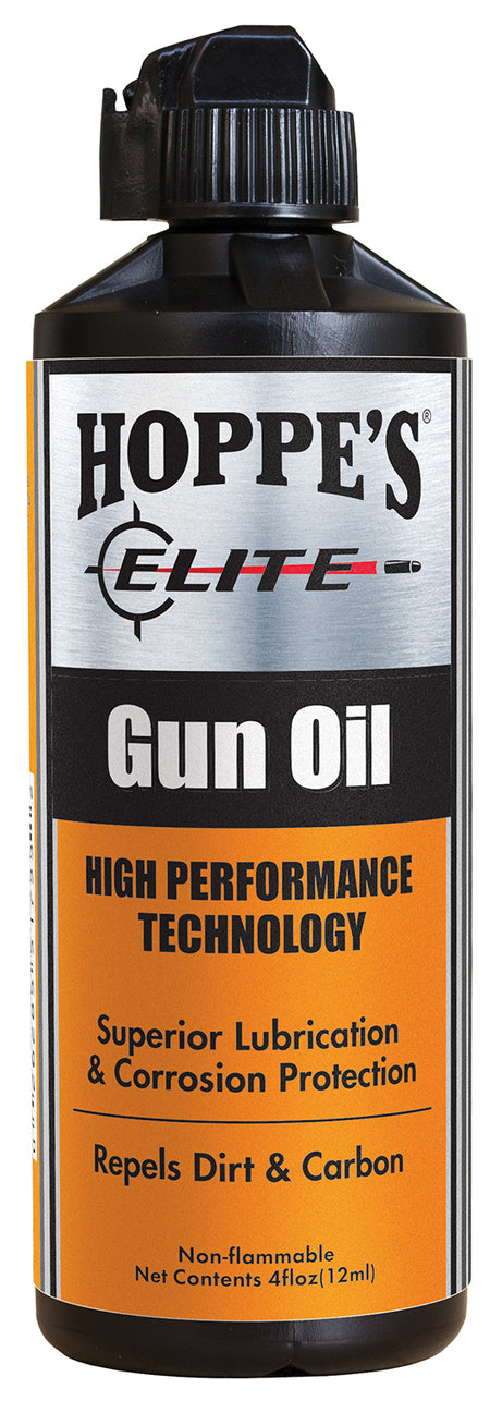 Hoppe's Elite Gun Oil 4 oz GO4 Squeeze Bottle Superior Lubrication and Rust Protection