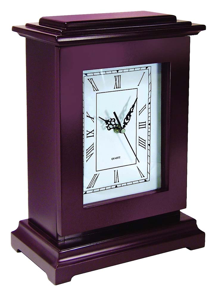 Peace Keeper Tall Mantle Concealment Clock Solid Wood Mahogany 1 Handgun