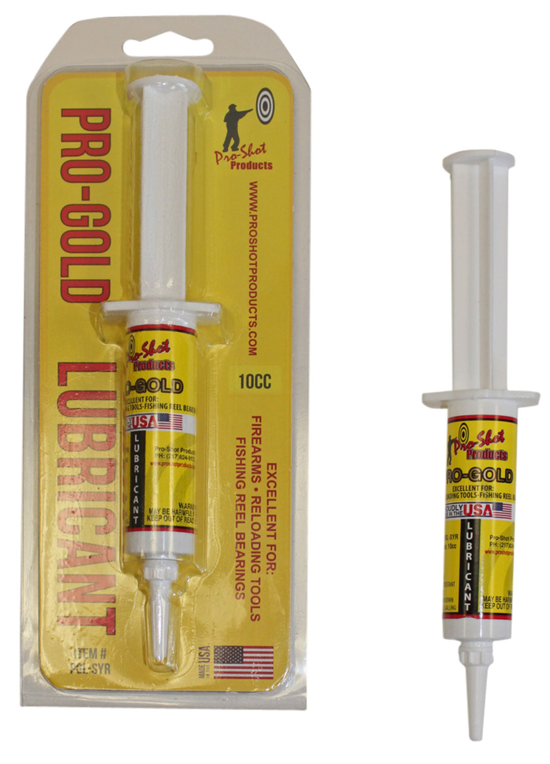 Pro-Shot Pro-Gold Lubricant PGLSYR 10cc Needle Oiler Gun Grease