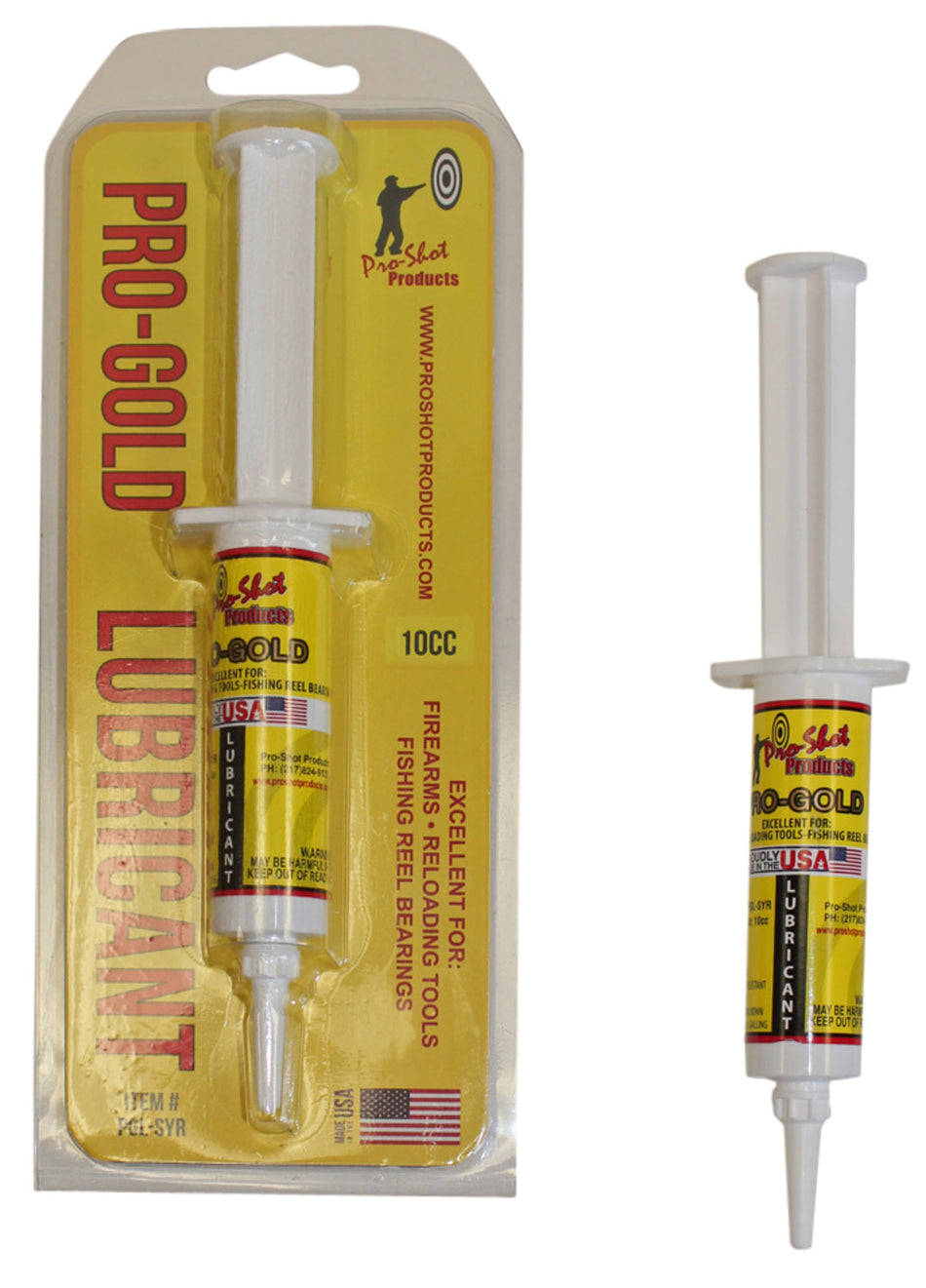 Pro-Shot Pro-Gold Lubricant PGLSYR 10cc Needle Oiler Gun Grease