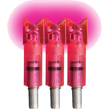 Lumenok 3 pk. Pink Moon Lighted Crossbow Nocks Gold Tip Compatible