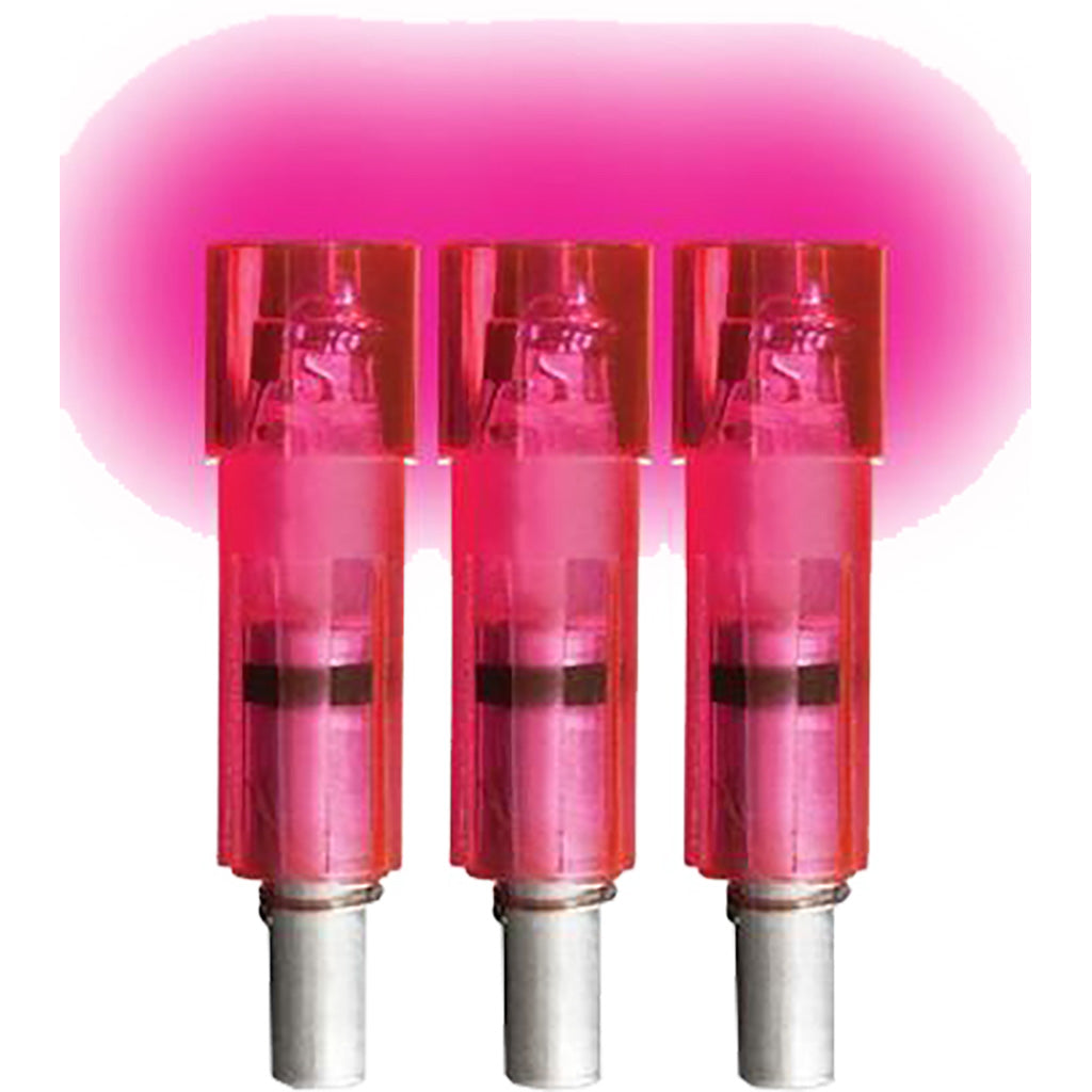 Lumenok 3 pk. Pink Flat Lighted Crossbow Nocks Excalibur Compatible