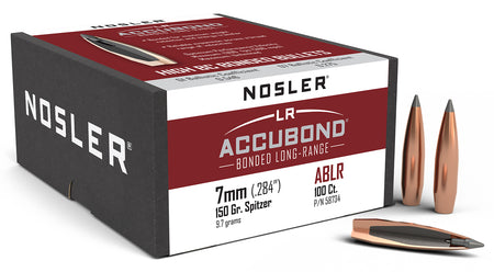 Nosler AccuBond Long Range 7mm 150gr Spitzer Point Bullets 100/Box