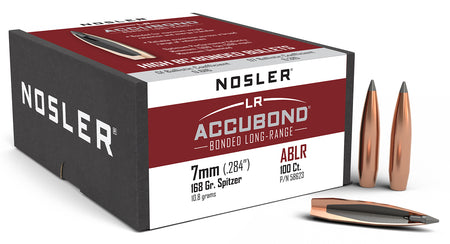 Nosler AccuBond Long Range 7mm 168gr Spitzer Point Bullets 100/Box