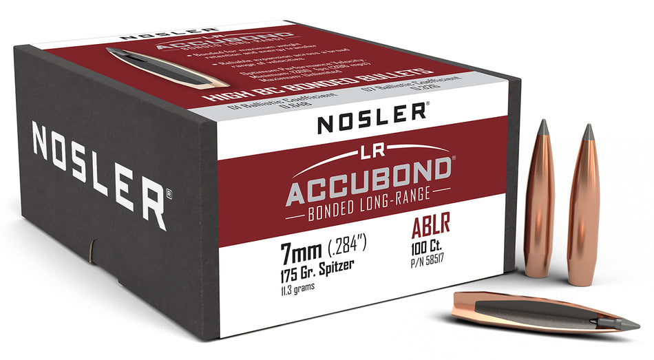 Nosler AccuBond Long Range 7mm 175gr Spitzer Point Bullets 100/Box