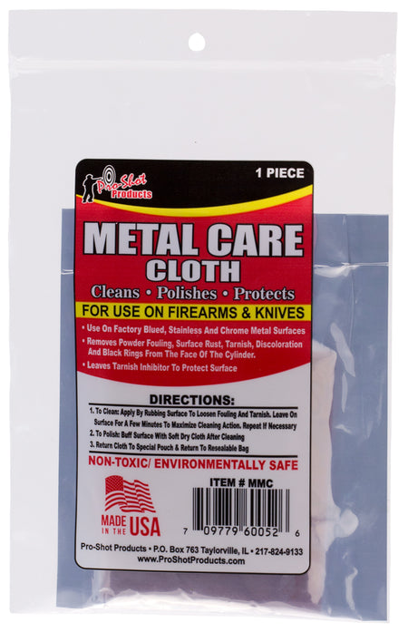 Pro-Shot Firearm Metal Care Cleaning and Protecting Cloth 9.80"x9.80"
