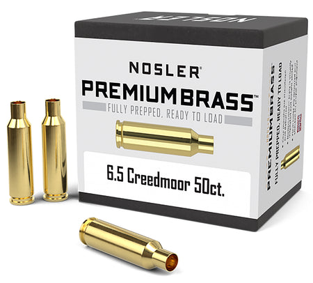 Nosler 44824 Premium Brass Unprimed Cases 6.5 Creedmoor Rifle Brass 50/Box