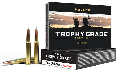 Nosler Trophy Grade 7x57mm Mauser 140 grain Nosler AccuBond ammunition