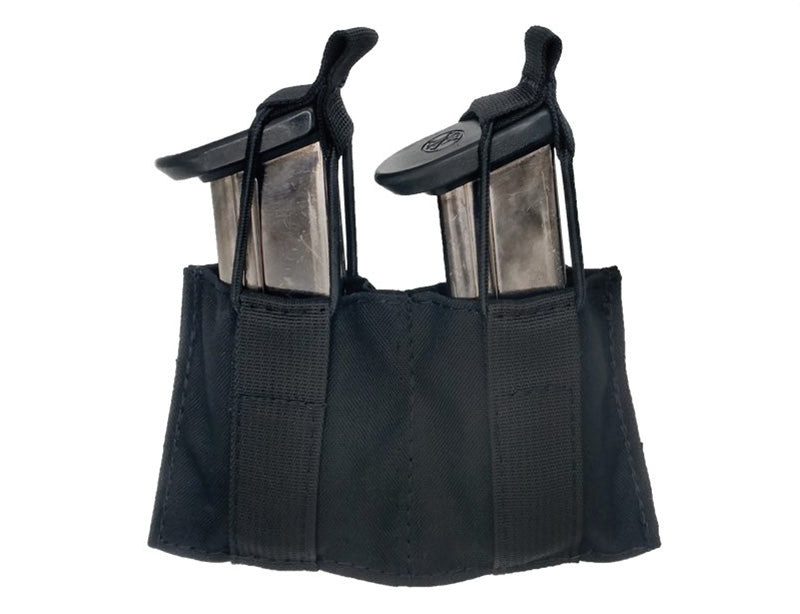 TacShield Double Pistol Speed Load MOLLE Pouch Black