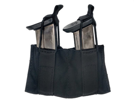 TacShield Double Pistol Speed Load MOLLE Pouch Black