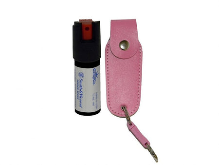 S&W Personal Defense Pink Pepper Spray 0.50 oz Holster Keychain 10 ft