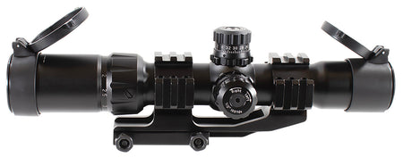 Aim Sports Recon CQB Black 1.5-4x30mm Tri-Illuminated 3/4 Circle Dot Reticle