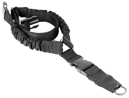 Aim Sports One Point Bungee Rifle Sling Black Elastic Webbing 26 in Fully Adjustable AR Platform