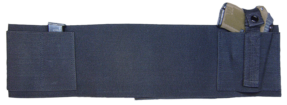 PSP BELLYBANDM Medium Belly Band Holster Black Elastic Concealed Carry w/ Magazine Pockets