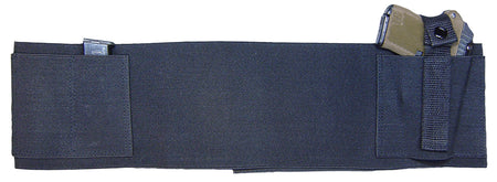 PSP BELLYBANDL Large Belly Band Holster Black Elastic Concealed Carry w/ Magazine Pockets