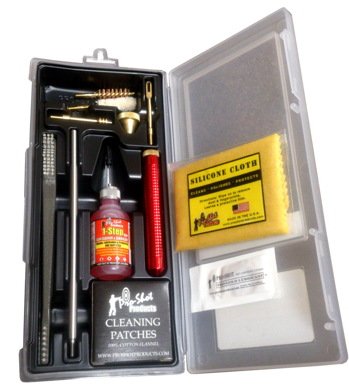 Pro-Shot P389KIT .38 .357 9mm Cal Pistol Cleaning Kit Yellow Box Case
