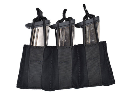 TacShield Triple Pistol Speed Load MOLLE Pouch Black