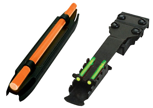 HiViz C3002 Narrow Rib Turkey Deer Shotgun Sight Set Magnetic Orange/Green Front Green Rear Fiber Optic