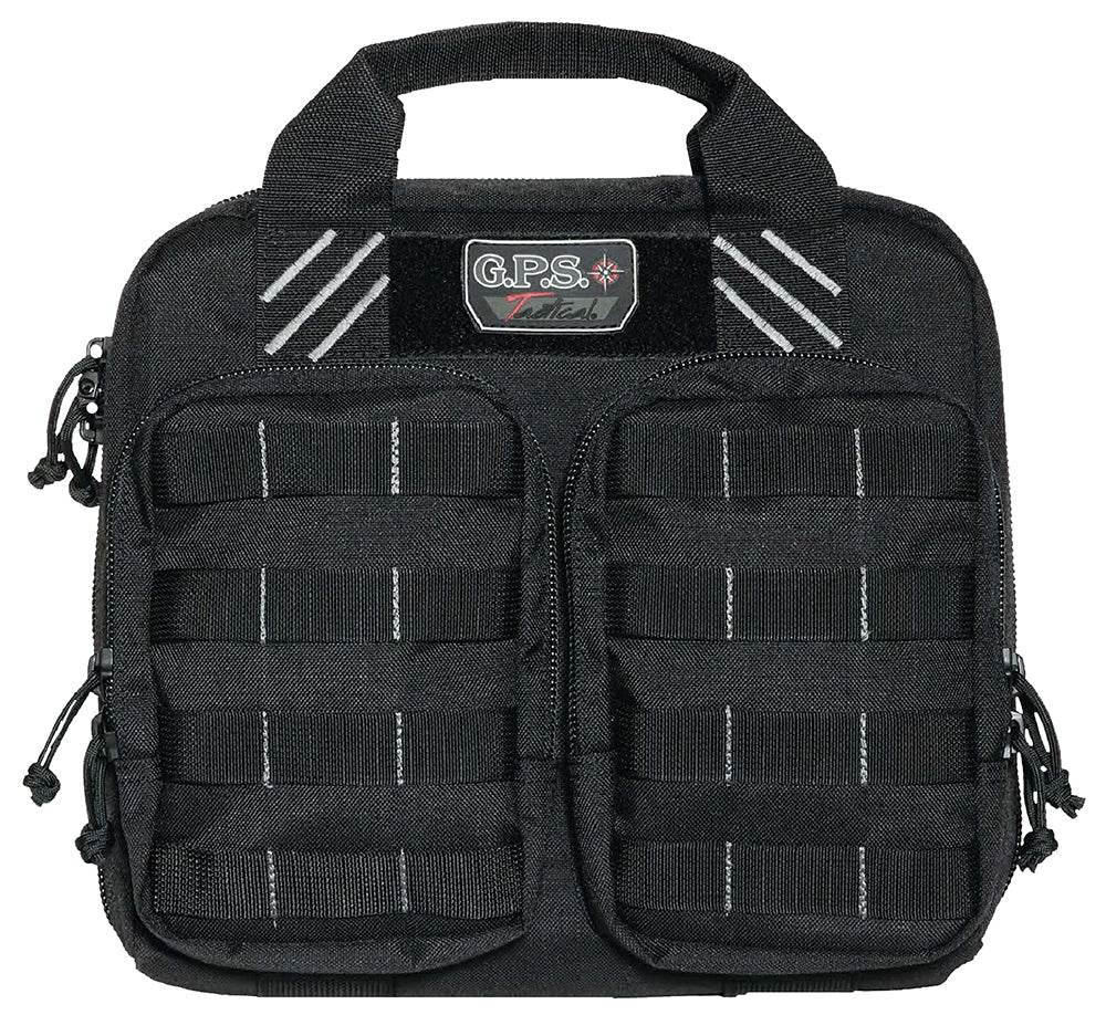 GPS T1412PCB Tactical Double +2 Black Nylon Teflon Coated Handgun Case for 4 Pistols