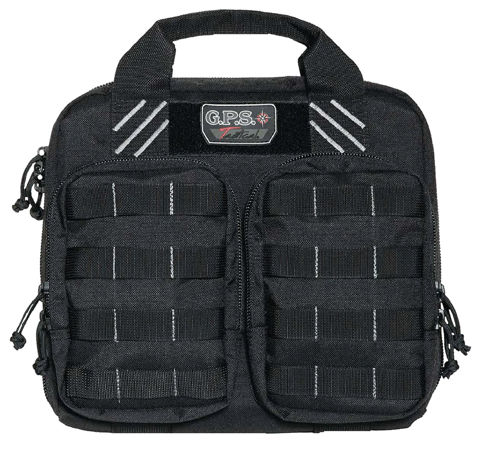GPS T1412PCB Tactical Double +2 Black Nylon Teflon Coated Handgun Case for 4 Pistols