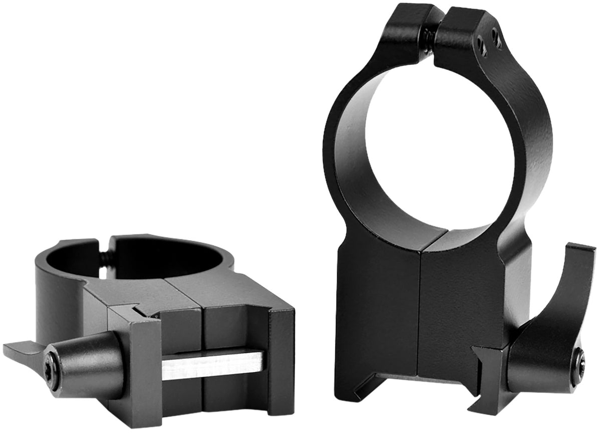 Warne 217LM Maxima Quick Detach Scope Rings 30mm Tube Ultra High Matte Black 0 MOA