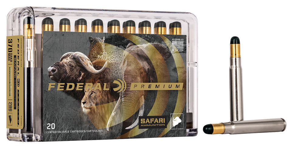 Federal Premium Safari Cape-Shok Woodleigh Hydro Solid 286 Grain .370 Sako Mag 2450 fps