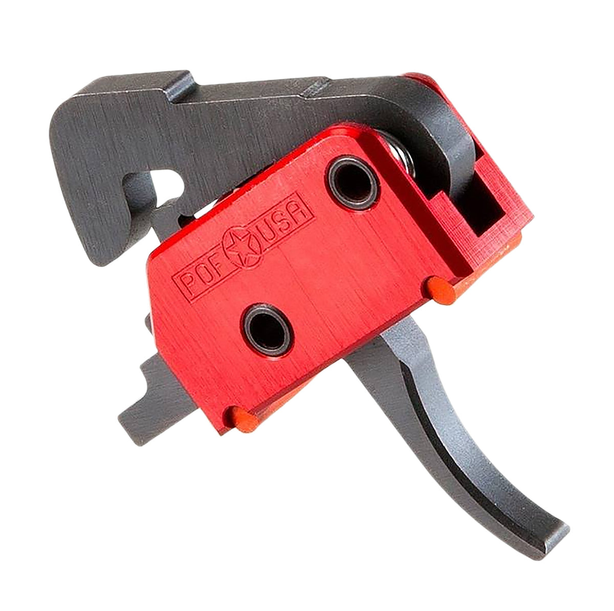 Patriot Ordnance Factory Drop-In Curved Single-Stage AR Trigger 4.50 lb Pull Black/Red 00457