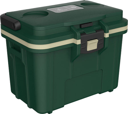 Pelican 8 Quart Cooler Hunter Green/Tan with Ice Pack