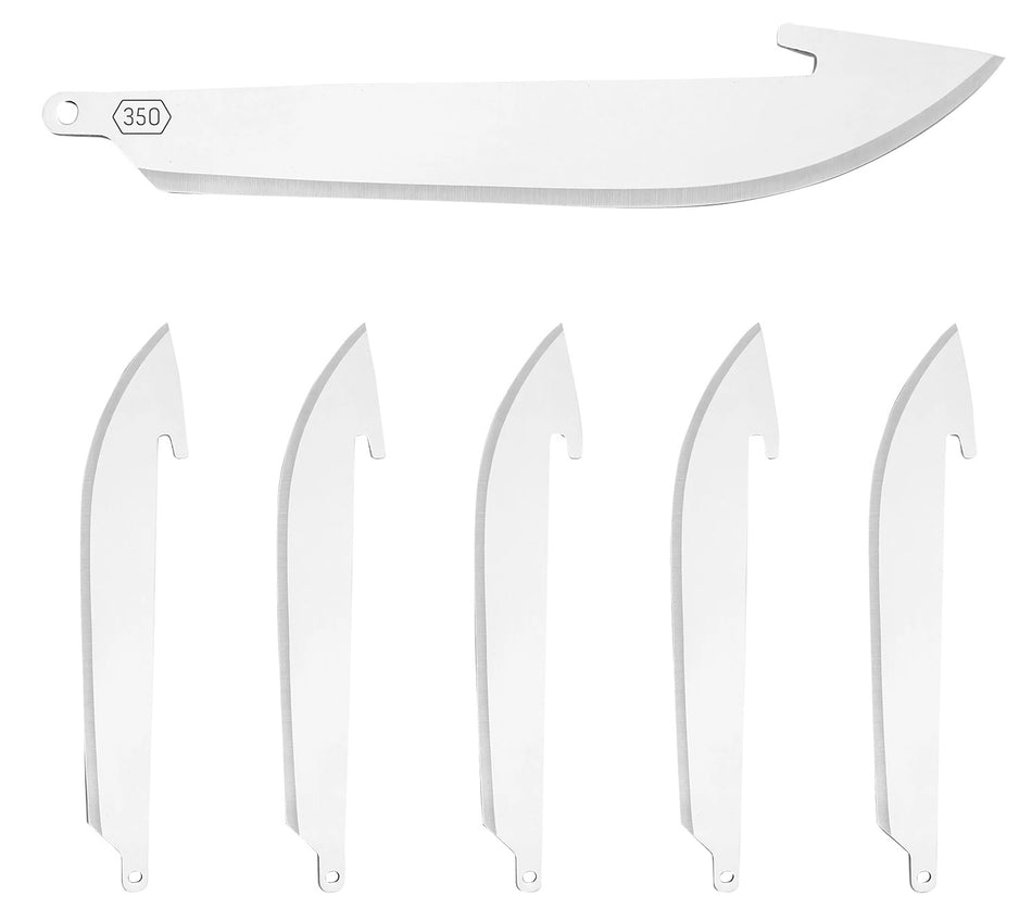 Outdoor Edge RR6 Six 3.50" 420J2 SS Drop Point Replacement Blades for RazorLite & RazorBlaze