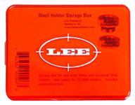 Lee Reloading Shell Holder Storage Box Red Plastic 12-Slot