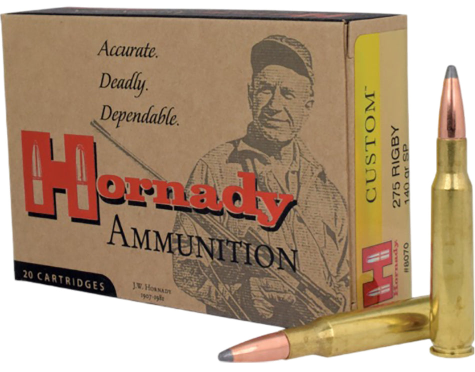 Hornady Custom .275 Rigby 140 grain InterLock Spire Point ammunition