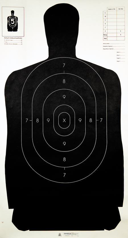 Champion Professional Law Enforcement B-27 Paper Hanging Silhouette Target 100 Pack
