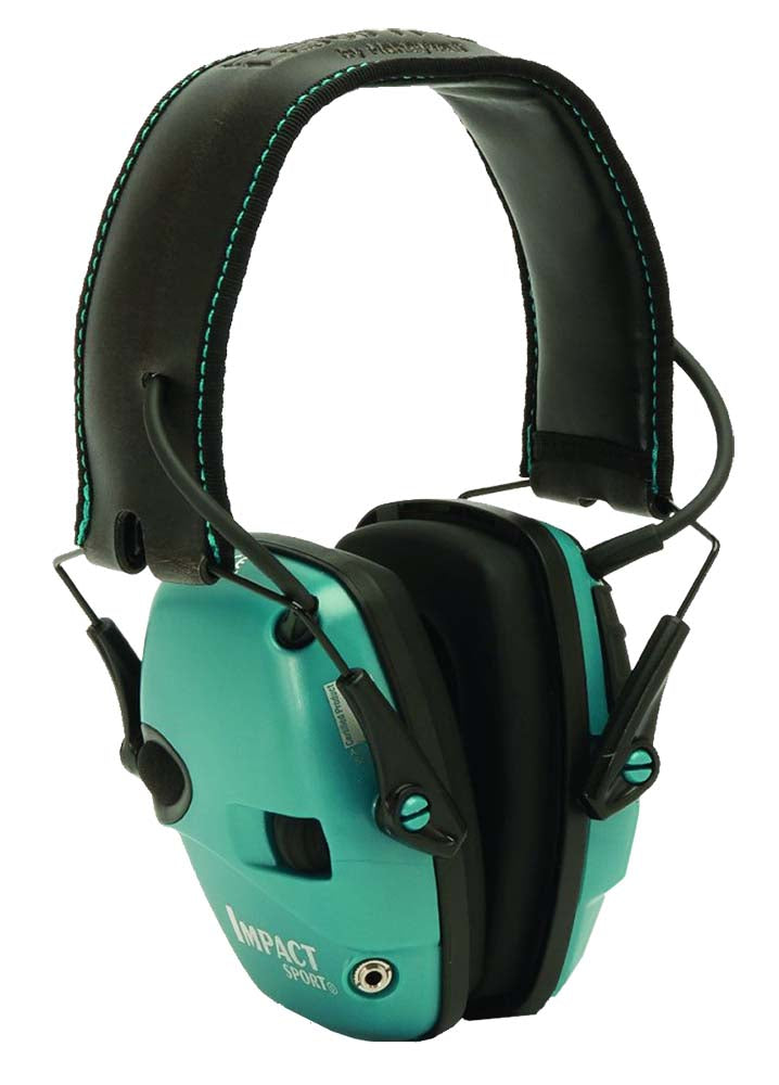 Howard Leight R02521 Impact Sport 22 dB Electronic Muffs Black/Teal Adult 1 Pair