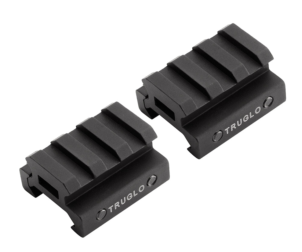 TruGlo TG8972B Black Anodized Matte Picatinny Riser Mount Set