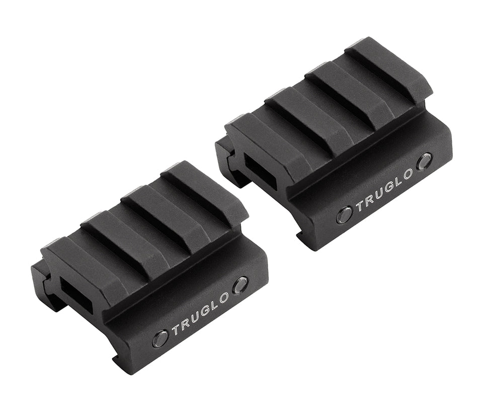 TruGlo TG8972B Black Anodized Matte Picatinny Riser Mount Set