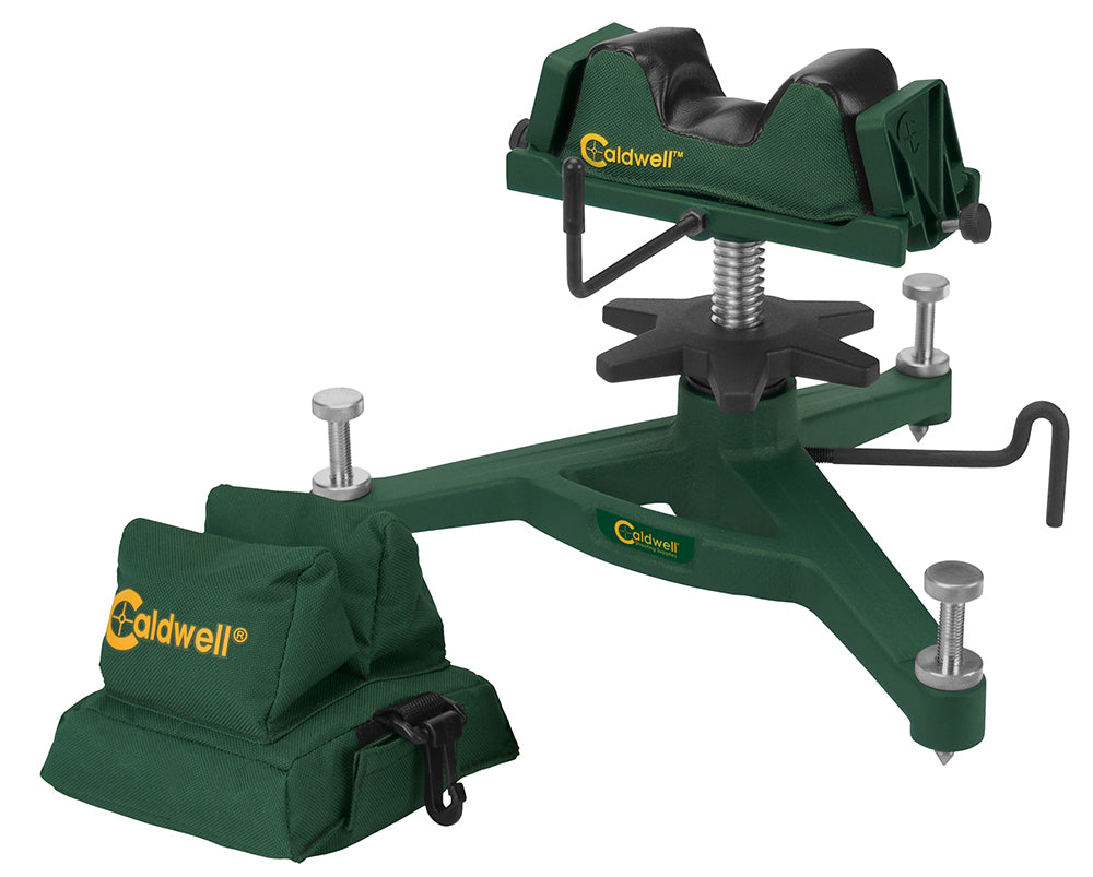 Caldwell 383640 Rock Shooting Rest Front and Rear Filled Canvas Bag Combo Grn