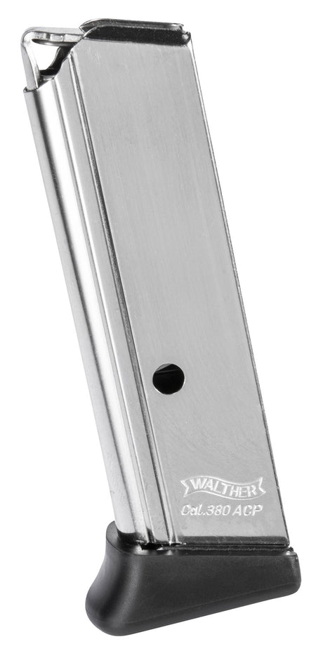 Walther Arms PPK/S .380 ACP 7rd Spare Mag w/Finger Rest in Nickel Finish