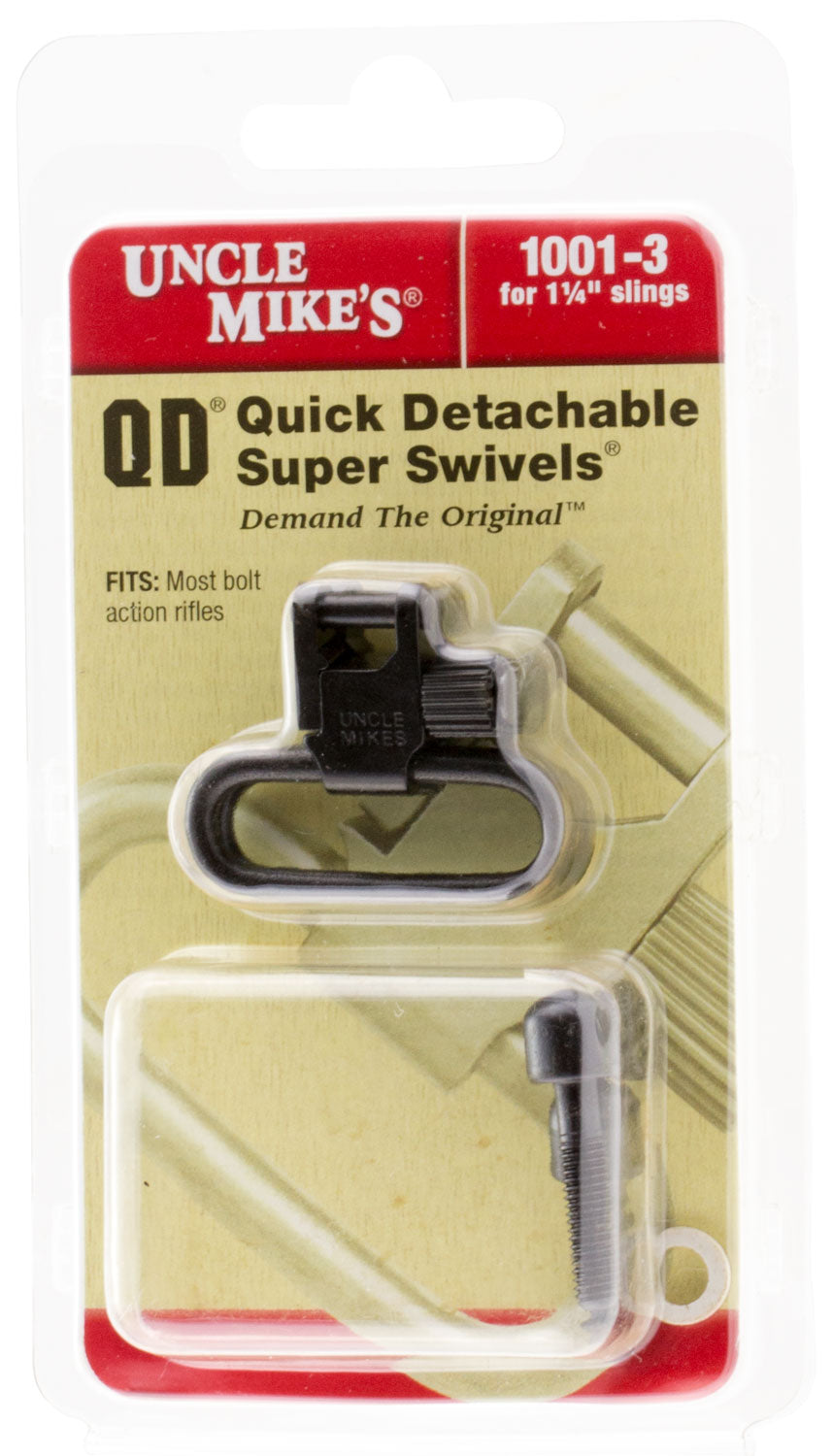 Uncle Mike's Super Swivel 1.25" Loop Quick Detach Blued Steel Three-Lock Positive Locking